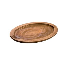 Подставка овальная для сковороды 4020135, 30х23 см, коричневая, дерево, Lodge, фото 
