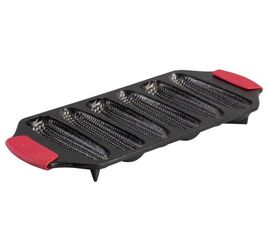 Форма для выпечки с силиконовыми прихватами, прямоугольная, размер: 15 х 36 см, 6 ячеек, материал: чугун, BW6CRNA1, BAKEWARE, LODGE, США, фото 