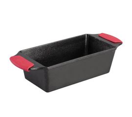 Форма для выпечки с силиконовыми прихватами в виде буханки, прямоугольная, размер: 22 х 12 см, материал: чугун, BW8LPA1, BAKEWARE, LODGE, США, фото 