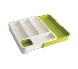 Органайзер для столовых приборов DrawerStore™ раздвижной белый-зеленый, Joseph Joseph, фото 