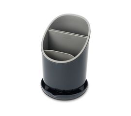 Сушилка для столовых приборов со сливом Dock™ серая, Joseph Joseph, фото 