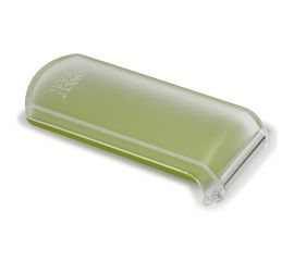 Овощечистка с горизонтальным гладким лезвием и емкостью для очисток PeelStore зеленая, Joseph Joseph, фото 