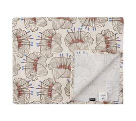 Дорожка на стол из хлопка молочного цвета с принтом Цветы из коллекции Prairie, 45х150 см, Tkano, фото 