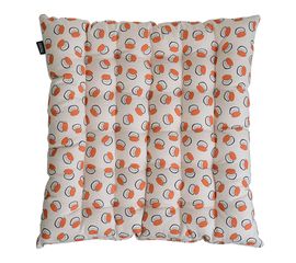 Подушка на стул стеганая из хлопка с графичным принтом Ягоды из коллекции Russian North, 40х40 см, Tkano, фото 