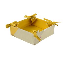 Корзинка для хлеба из хлопка горчичного цвета с авторским принтом из коллекции Freak Fruit, 30х30 см, Tkano, фото 