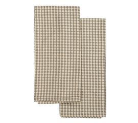 Набор вафельных кухонных полотенец бежевого цвета из умягченного хлопка Essential, 50х70 см, Tkano, фото 