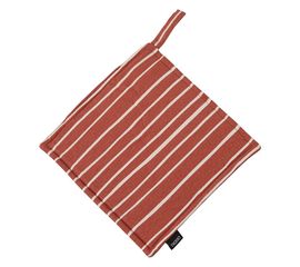 Прихватка из хлопка терракотового цвета с принтом Полоски из коллекции Prairie, 22х22 см, Tkano, фото 