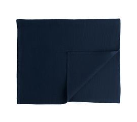 Дорожка на стол из умягченного льна темно-синего цвета Essential, 45х150 см, Tkano, фото 