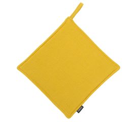 Прихватка из стираного льна горчичного цвета из коллекции Essential, 22х22 см, Tkano, фото 