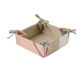 Корзинка для хлеба из хлопка бежевого цвета с авторским принтом из коллекции Freak Fruit, 30х30 см, Tkano, фото 