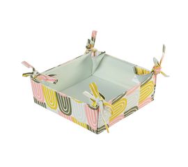 Корзинка для хлеба из хлопка мятного цвета с принтом Passion Arch из коллекции Wild, 35х35 см, Tkano, фото 