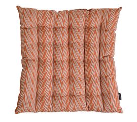 Подушка на стул стеганая из хлопка с графичным принтом Колосья из коллекции Russian North, 40х40 см, Tkano, фото 