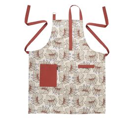 Фартук из хлопка молочного цвета с принтом Цветы из коллекции Prairie, 85х70 см, Tkano, фото 