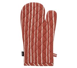 Прихватка-варежка из хлопка терракотового цвета с принтом Полоски из коллекции Prairie, 33х17,5 см, Tkano, фото 