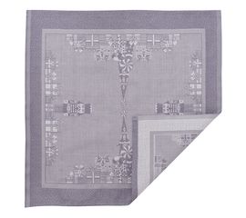 Салфетка из хлопка фиолетово-серого цвета с рисунком Щелкунчик, New Year Essential, 53х53см, Tkano, фото 