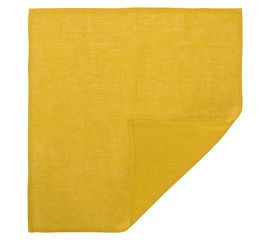 Салфетка сервировочная из стираного льна горчичного цвета из коллекции Essential, 45х45 см, Tkano, фото 