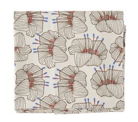 Скатерть из хлопка молочного цвета с принтом Цветы из коллекции Prairie, 170х250 см, Tkano, фото 