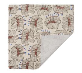 Салфетка сервировочная из хлопка молочного цвета с принтом Цветы из коллекции Prairie, 45х45 см, Tkano, фото 