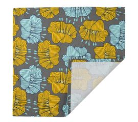 Салфетка сервировочная из хлопка серого цвета с принтом Цветы из коллекции Prairie, 45х45 см, Tkano, фото 