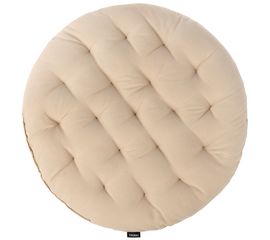 Подушка на стул круглая из хлопка бежевого цвета из коллекции Essential, 40 см, Tkano, фото 