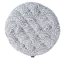 Подушка на стул круглая серого цвета с принтом Спелая Смородина из коллекции Scandinavian touch, 40 см, Tkano, фото 
