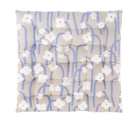 Подушка на стул из хлопка с принтом Полярный цветок из коллекции Scandinavian touch, 40х40 см, Tkano, фото 