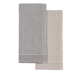 Набор из двух вафельных полотенец с контрастным кантом из коллекции Essential, 50х70 см, Tkano, фото 