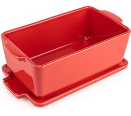 Форма для запекания с крышкой RED 650 мл, 20 х 11 см, красный, Peugeot, фото 
