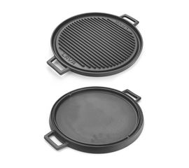 Сковорода-гриль чугунная с 2-мя ручками, 34см, LAVA, фото 
