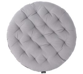 Подушка на стул круглая из хлопка серого цвета из коллекции Essential, 40 см, Tkano, фото 