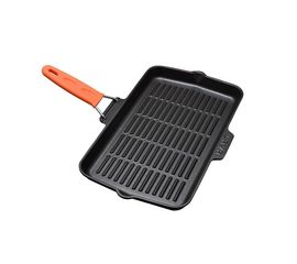 Сковорода-гриль чугунная со складывающейся ручкой, 21*36 см, LAVA, фото 