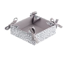 Корзинка для хлеба серого цвета с принтом Спелая Смородина из коллекции Scandinavian touch, 30х30 см, Tkano, фото 