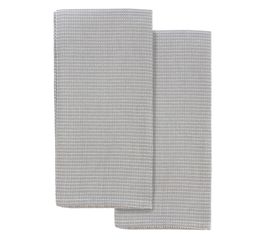 Набор из двух кухонных вафельных полотенец серого цвета из коллекции Essential, 50х70 см, Tkano, фото 