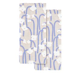 Набор из двух муслиновых полотенец с принтом Полярный цветок из коллекции Scandinavian touch, 50х70 см, Tkano, фото 