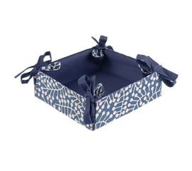 Корзинка для хлеба темно-синего цвета с принтом Спелая Смородина из коллекции Scandinavian touch, 30х30 см, Tkano, фото 