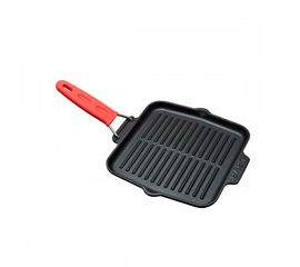 Сковорода-гриль чугунная со складывающейся ручкой, 21х21 см, LAVA, фото 