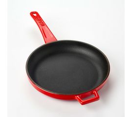 Сковорода чугунная эмалированная красная, 20 см, LAVA, фото 