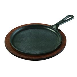 Сковорода для фахитос круглая 21 см, черная, чугун, Lodge, фото 