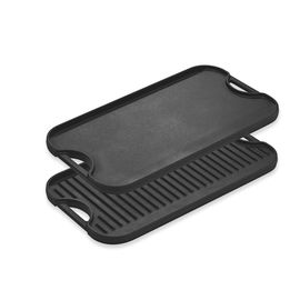 Поднос-гриль прямоугольный с ручками, 50.8x26.5 см, чугун, черный, Lodge, фото 