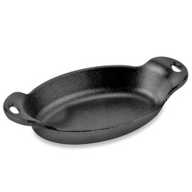 Блюдо для запекания, овальное, объем: 0,25 л, размер: 20 х 10,5 см, материал: чугун, HMSOV, LODGE, США, фото 