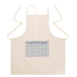 Фартук из плотного хлопка с контрастным карманом в клетку из коллекции Essential, 70х80 см, Tkano, фото 