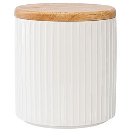 Банка для хранения с крышкой из каучукового дерева Soft Ripples, Dual Glazing, 750 мл, Liberty Jones, фото 