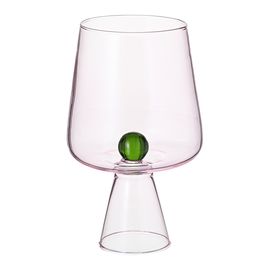 Бокал для вина Orb, 400 мл, розовый/зеленый, Liberty Jones, фото 