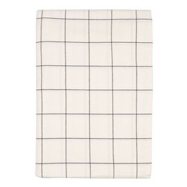 Скатерть из хлопка круглая белого цвета в клетку из коллекции Essential, 160 см, Tkano, фото 