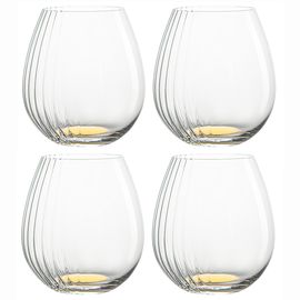 Набор бокалов для вина Alice, 610 мл, золотистые, 4 шт., Liberty Jones, фото 