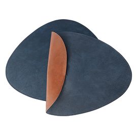 Набор из 2-х двухсторонних сервировочных салфеток Drop, 33х41 см, синий/коричневый, Liberty Jones, фото 