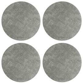 Набор из 4-х сервировочных салфеток Leanera, d 35 см, серые, Liberty Jones, фото 