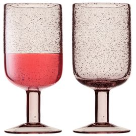 Набор бокалов для вина Flowi, 410 мл, розовые, 2 шт., Liberty Jones, фото 