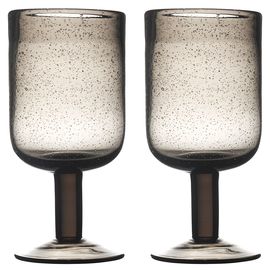 Набор бокалов для вина Flowi, 410 мл, серо-коричневые, 2 шт., Liberty Jones, фото 