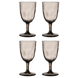 Набор бокалов для вина Hollow, 430 мл, серо-коричневый, 4 шт., Liberty Jones, фото 